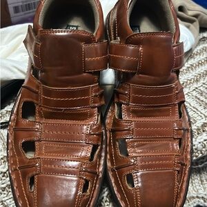 Stacy Adams Brown Leather Sandals